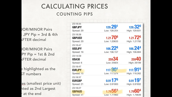 FOREX TRADING - HOW TO COUNT THE PIPS & CALCULATE ...