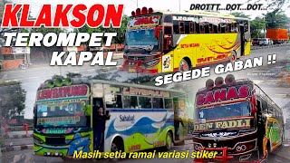 DROT..DOT..DOT... Klakson Terompet Kapal Bus Pantura Cirebon - Karang Ampel❗Jam Pagi di Pert. Celeng