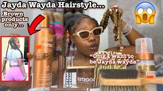 Doing “Jayda Wayda” braids Only using Brown hair products!