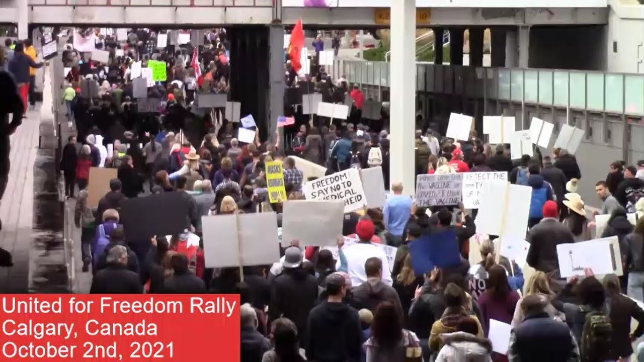 Calgary Canada Freedom Rally Oct 2, 2021 YouTube