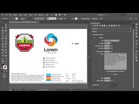 colorList PowerScript for Adobe Illustrator