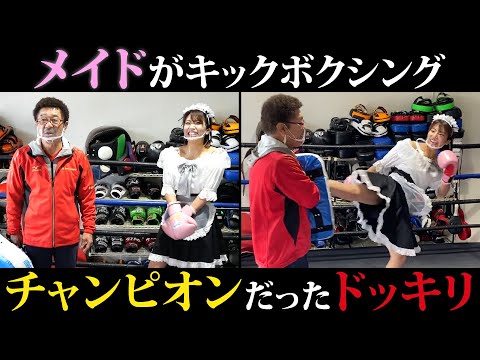 【ドッキリ】メイドがキックボクサーということに具志堅は気づくのか検証してみた