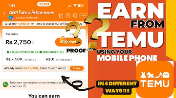💸How to earn from Temu💸| Temu Influencer Program | free products🎀 | 4 different ways 💕| #temu #earn