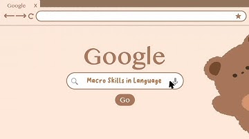 MACRO SKILLS IN LANGUAGE