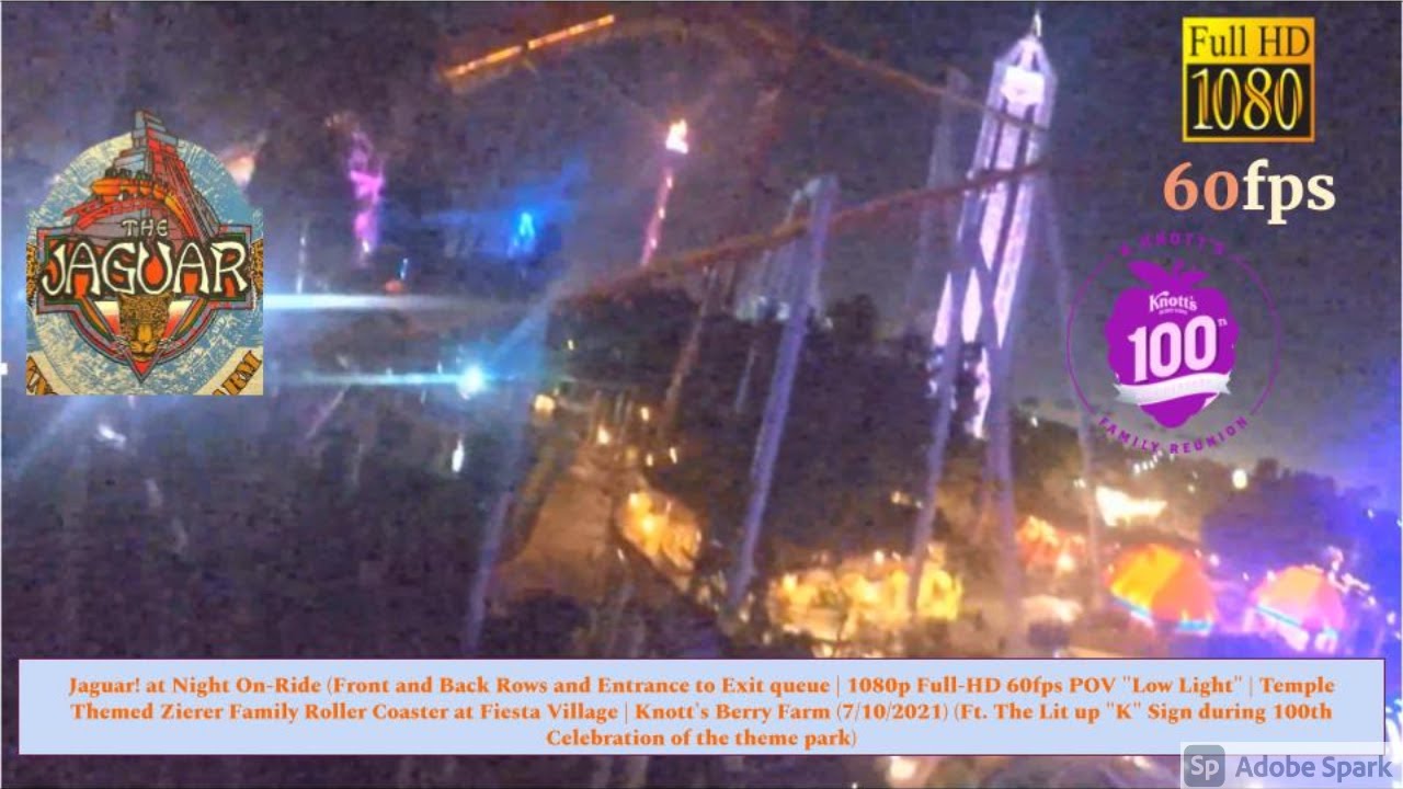 Jaguar at Night OnRide (Front & Back), Queue POV 1080p 60fps Family