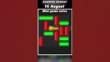 14 August puzzle game solve,, 🐹💯 #hamsterkombat #puzzlegame  #minigame