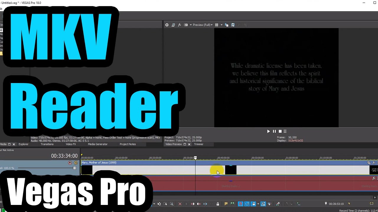 How to enable MKV reader in Vegas Pro 18 (Experimental, it might not work  well!) - YouTube