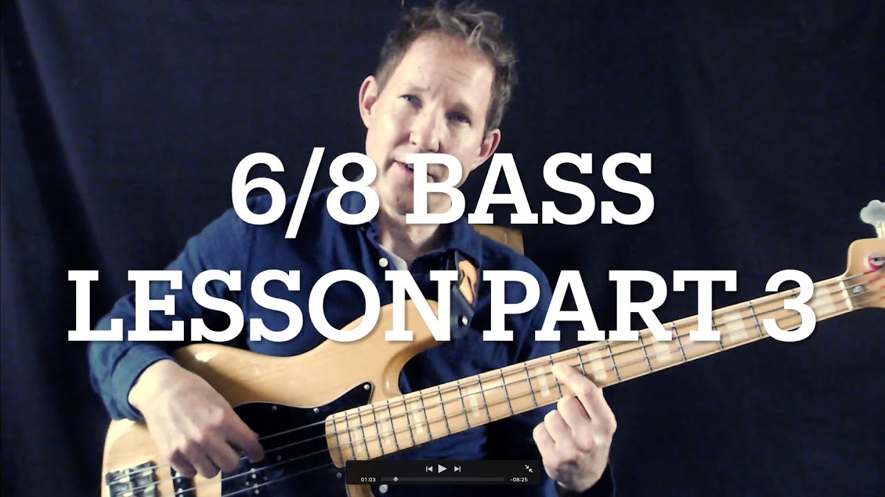 Slap Bass lesson - 6/8 timing -  Part 3 - Cambridge Bass Lessons