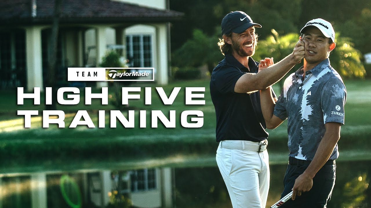 High Five Training With Team TaylorMade's Scottie Scheffler, Collin  Morikawa, and Tommy Fleetwood