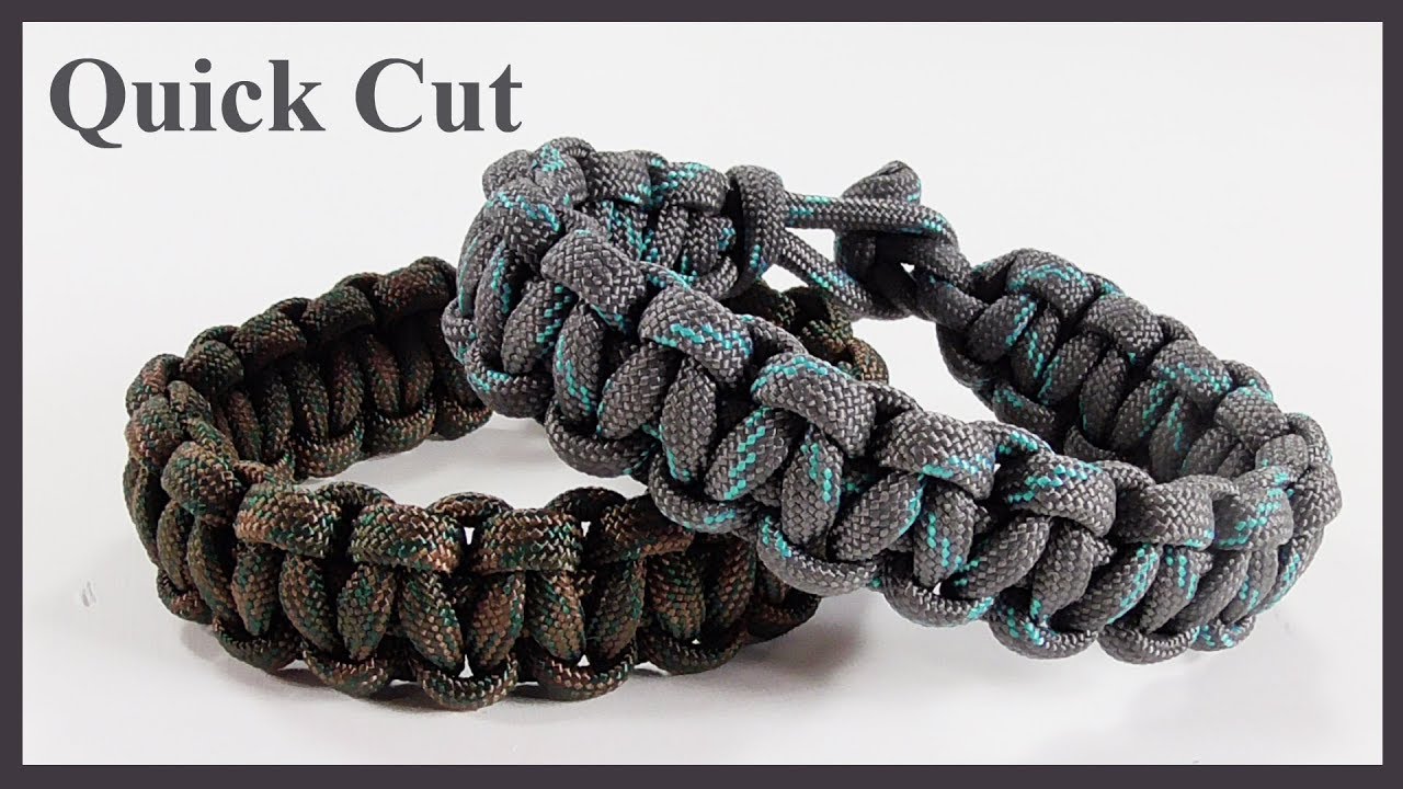 Single Strand Cobra Paracord Bracelet Tutorial -Quick Cut - YouTube