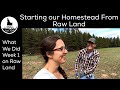 Starting a homestead in Northern Idaho from Raw Land. What we did week 1.