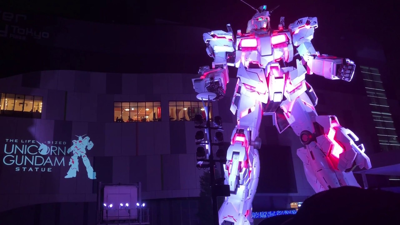 お台場 ユニコーンガンダム 夜演出 Youtube