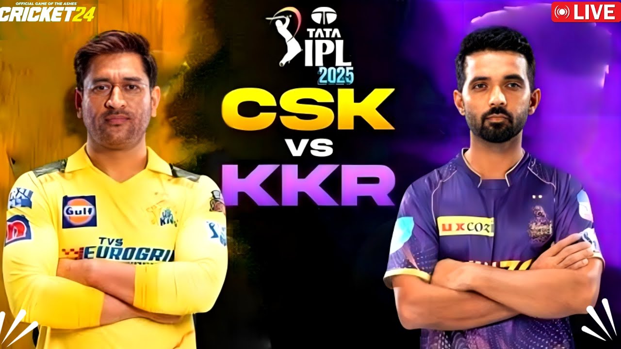CSK Vs KKR ! IPL 2025 ! Who Will Win This Match ? ! Cricket 24 Ta ...