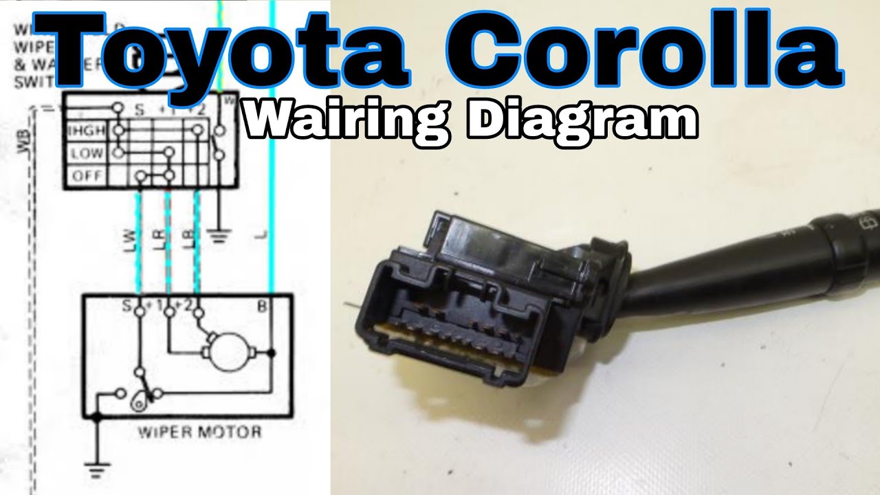 TOYOTA WIPER MOTOR Switch Washer WARING Diagram URDU,COROLLA,Xli,Gli