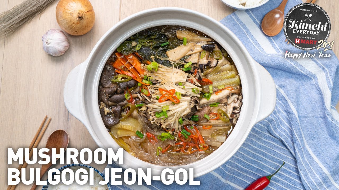 Bulgogi Hot Pot with Glass Noodles (Bulgogi Jeongol) - Kimchimari