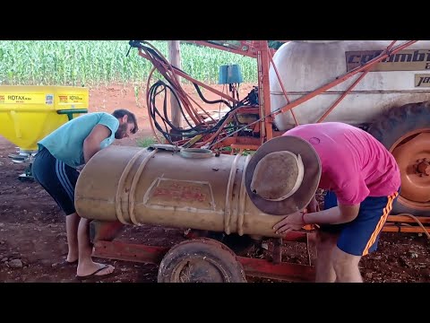 nova gambiarra, começamos fazer um pulverizador elétrico para o trator