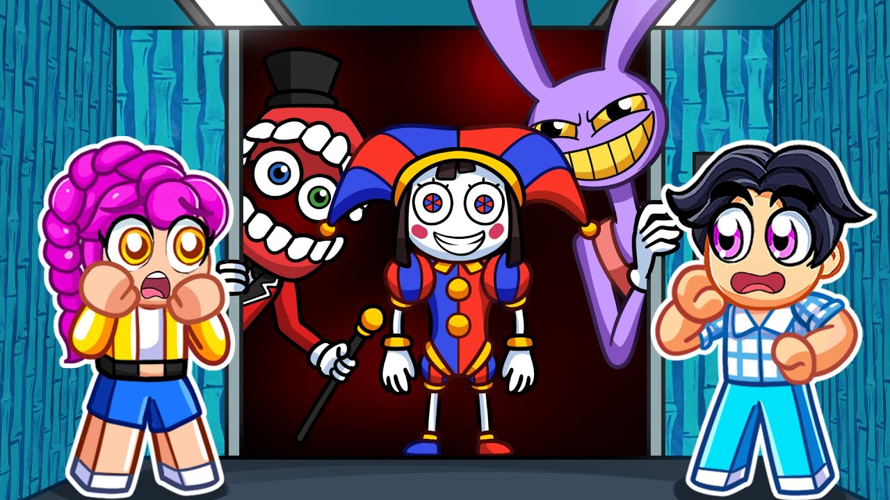 SURVIVE the CRAZY AMAZING DIGITAL CIRCUS ELEVATOR on ROBLOX!!