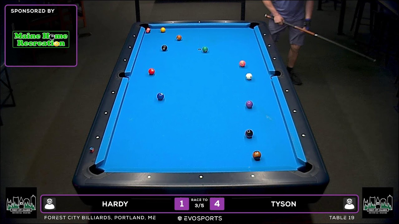 Image of video the HARDY vs TYSON - FOREST CITY BILLIARDS - TABLE 19 | EvoSports 18