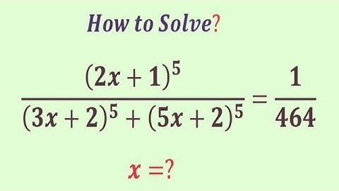 An Easy method to Beat this Algebra problem | Olympiad Question | x=?