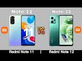 Redmi note 12 vs Redmi note 11 comparison