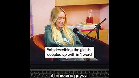 Rob describes the girls he coupled up with in 1 word. Love island 🏝️ USA .
