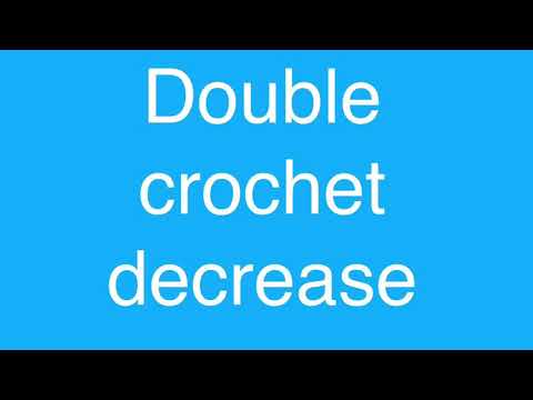 Double crochet decrease.  US TERMINOLOGY