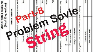 Part-08  :  String Question Solve (SPL - C programming) | Coding Bangla | String