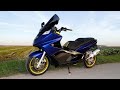 Gilera GP 800 special blue & gold transformation - arrow - malossi - pirelli diablo - full HD 1080p