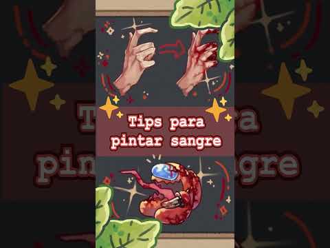 🎨🩸 TUTORIAL de SANGRE muy fácil EN 1 MINUTO 💖 #comodibujar #dibujo