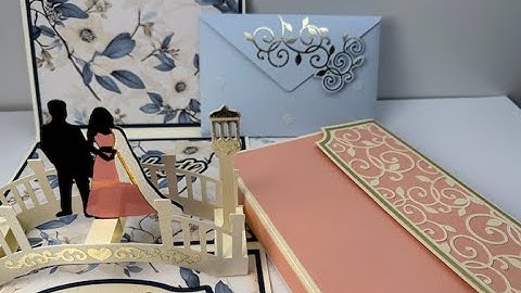 Pop Up Bridge Wedding Card