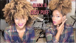 How To| Go-To Natural Hair Puff| Quick &amp; Easy