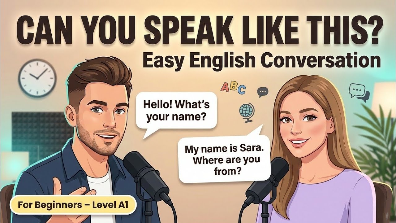 English Conversation for Beginners - Simple Sentences (Name, Job, Small Talk)