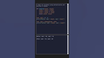 Python Swap Variables: Multiplication & Division Trick!