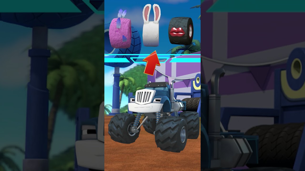 Blaze and the Monster Machines | Crusher Escolhe NOVOS Pneus de Monster Machine! 🛞 