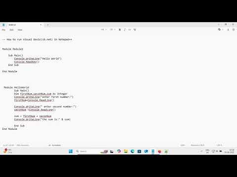 How to Run Visual Basic in Notepad++