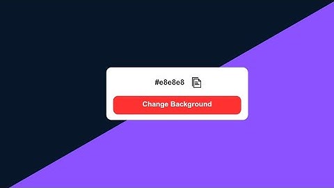 Create Random Background Color Generator using JavaScript