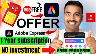 How to Claim Airtel Adobe Express Premium Free for 12 Months screenshot 1