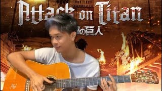 Video thumbnail of "Attack on Titan S2 Opening - Shinzou wo Sasageyo! - Fingerstyle Guitar Cover - OP3 - Anwar Amzah"