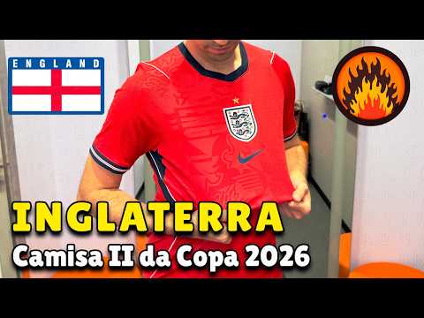 Camisa da INGLATERRA Vermelha 26/27 Copa do Mundo 2026