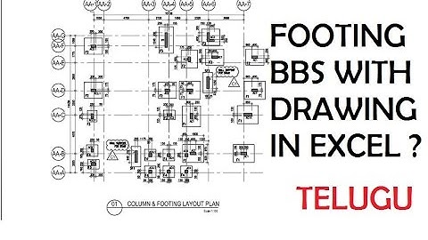 05-BBS OF FOOTING 2--FOOTING CALCULATIONS WITH DRAWING IN MS EXCEL ? (TELUGU).
