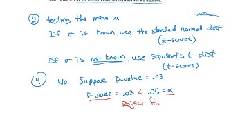 Sect 8.2 - Hypothesis Testing, sigma Unknown
