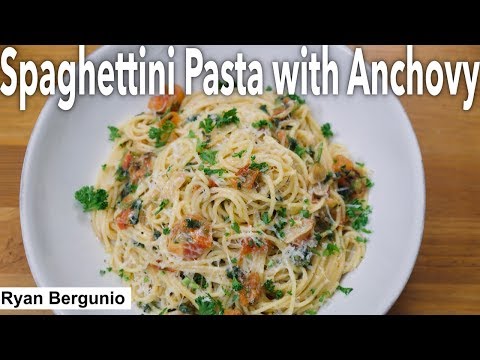 Video: Pasta With Anchovies And Olives - A Step By Step Recipe With A Photo