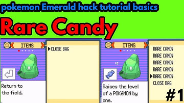 Pokemon Ruby Sapphire Emerald hack tutorial basics  - episode one - rare candy code