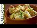 Deftiger Kartoffelsalat mit Speck selber machen. Rezept