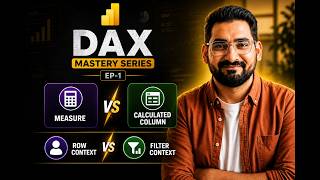 Measures vs Calculated Column🤯| Row Context vs Filter Context | DAX Mastery Class EP-1