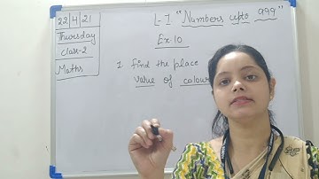 Class 2.   Maths.     lesson 1 " numbers upto 999"