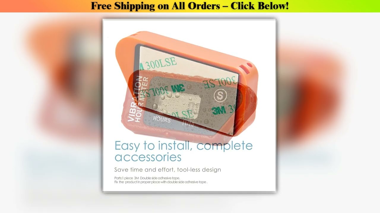 Waterproof LCD Wireless Vibration Hour Meter Counter For Motocross Engine Boat Snowmobile