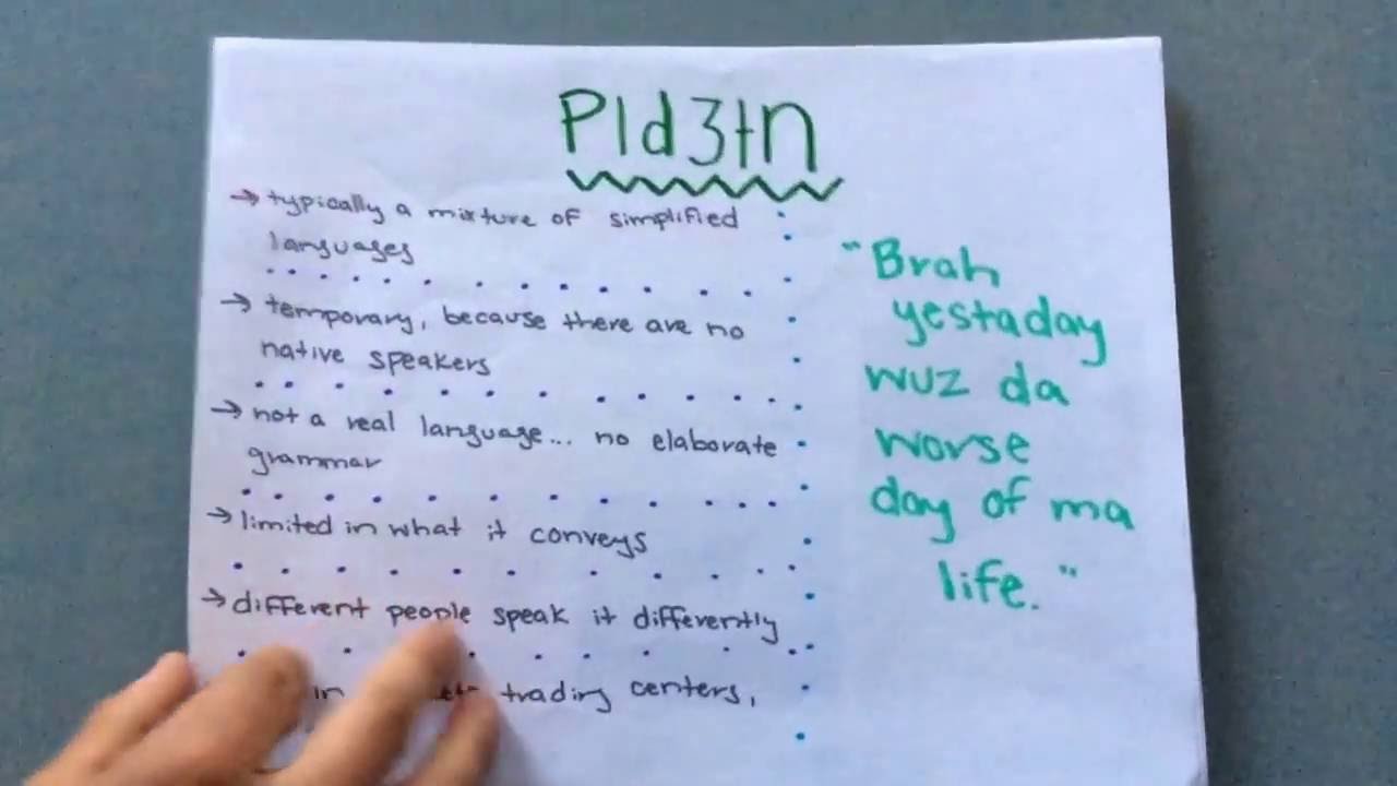 pidgin language example