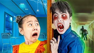 Zombie Is Coming... Baby Doll & Friends Escape Zombie At School - Funny Stories About Baby Doll