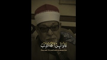 قَالَ إِنِّي لَيَحْزُنُنِي أَن تَذْهَبُوا بِهِ - القارئ سيد سعيد